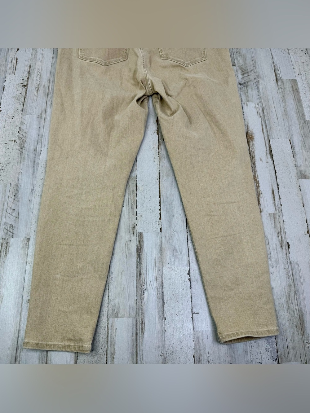 LRL Lauren Jeans Co Ralph Lauren 14 (36x27) Premier Skinny Ankle Jeans Tan - Picture 12 of 12
